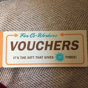 Cool office gift: Vouchers for co-workers